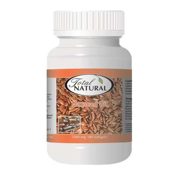 Flaxseed Oil AlphaLinolenic Acid Omega3 Fatty Acids Adults Total Natural