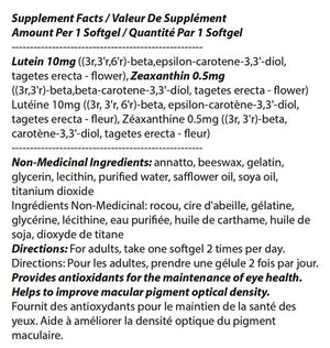 Lutein 10mg 60 Softgels