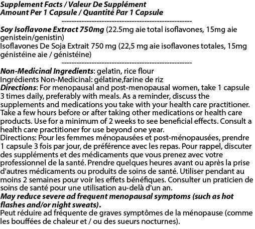 Isoflavone Soy 750mg 60c