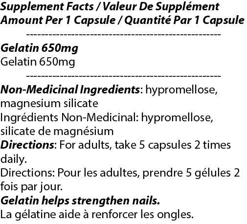 Nature Gelatin 650mg 120c