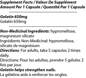 Gélatine Nature 650mg 120c