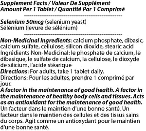 Selenium 50mcg 100t