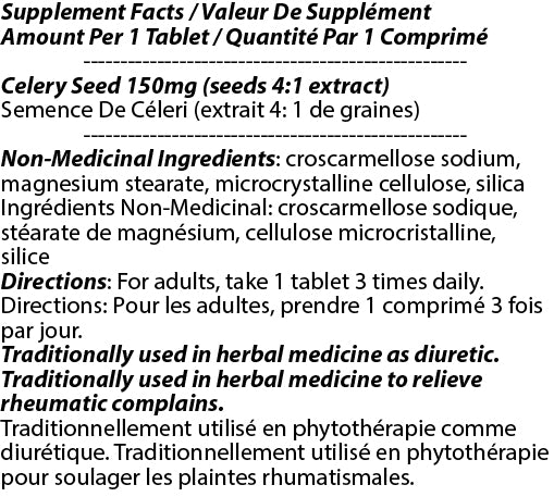 Total Natural Celery Seed 600mg 90t - Organic Extract for Health