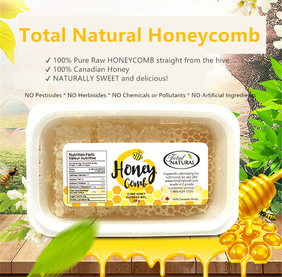Discover Vancouver's honeycomb delight, a cholesterol-friendly food. Indulge in 100% Pure Raw Unfiltered Honeycomb 250g+. Taste the sweetness of Canada.