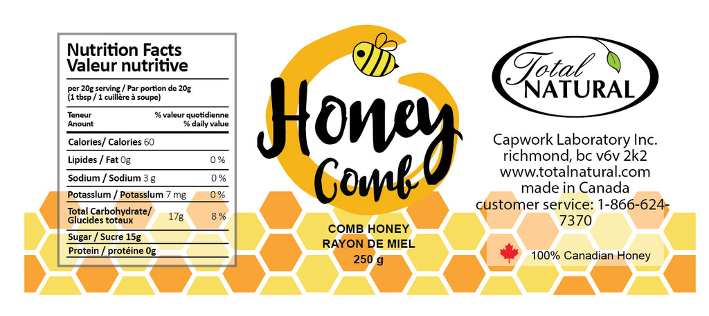100% Pure Raw Unfiltered Honeycomb 250g+ for Natural Cholesterol Management