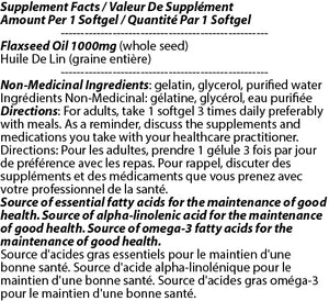 Flaxseed Oil 1000mg 180s
