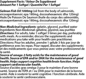 Huile de Saumon Sauvage Deep Sea Pacific 1000mg 180s