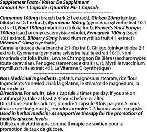 Formule de soutien au glucose 870 mg 60 c