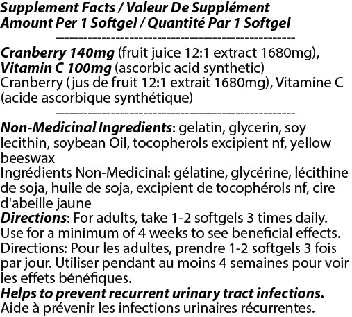 Total Natural Cranberry Capsules - Support UTI Health and Boost Immunity