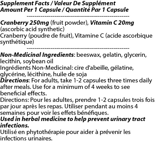 Total Natural Cranberry Capsules - Support UTI Health and Boost Immunity