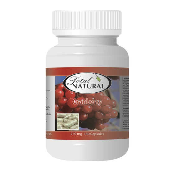 Total Natural Cranberry Capsules - Support UTI Health and Boost Immunity
