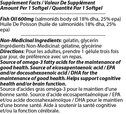 DHA 100 Softgels Omega-3 Fatty Acids EPA DHA Cognitive Fish Oil Adults ...