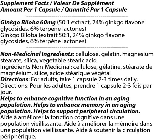 Total Natural Ginkgo Biloba Supplement - Enhancing Health Naturally