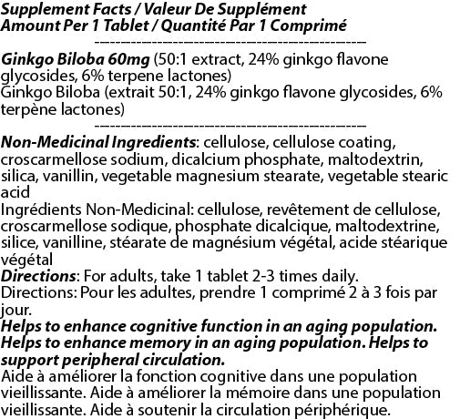 Ginkgo 60mg 90t