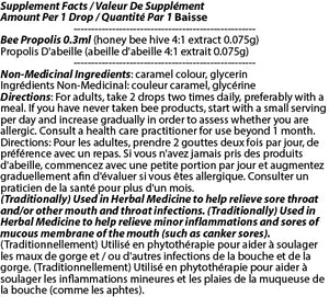 Bee Propolis 25% Acl. Free - Natural Relief for Sore Throat and Inflammation