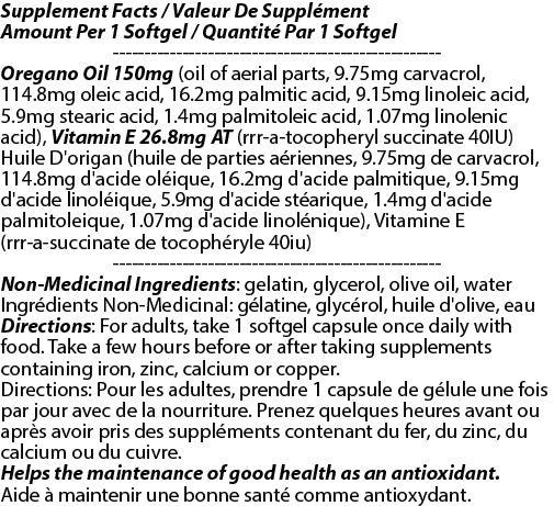 Oregano Oil 150mg 60s