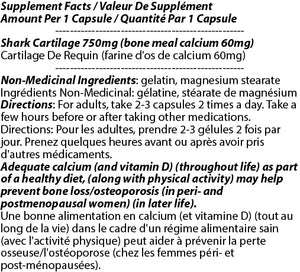 Cartilage de requin 750mg 300c