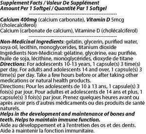 Bio Calcium with Vitamin D Supplement 400mg 180s