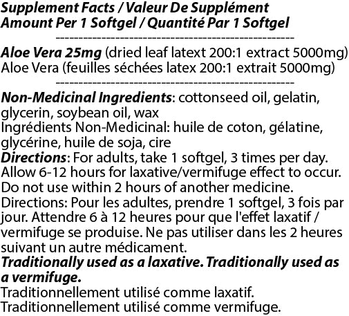 Vancouver's Best Aloe Vera Gel - Natural Laxatives and Vermifuge