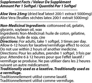 Aloe Vera Gel 5000mg 90s - Natural Laxatives and Vermifuge