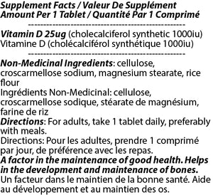 Vitamine D 1000 UI 90 t