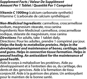Natural Vitamin C With Rose Hips 1000mg 60t